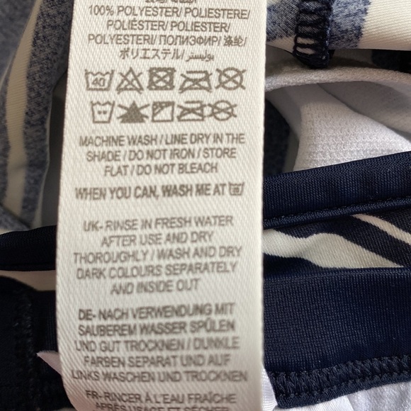 BODEN Piping Swimsuit Zebra Print Set Long Sleeve Top AND Bottom Size 4 - Picture 10 of 11